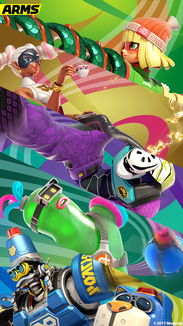 my.nintendo.com/Wallpaper - ARMS - All-Stars - [B]/ARMS_All-Stars_2_[640x1136].jpg